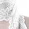 White Stretch Lace Trim 2.5 Inch Wide Soft Elastic Scalloped Floral Edging Both Sides 2 Yards